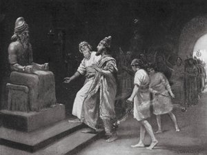 Tukulti-Ninib I in the Temple of Marduk by Margaret (after) Dovaston