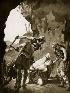 Constantine II Slain by the Danes, 881 AD, illustration from 
