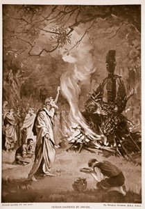 Human Sacrifice by Druids, illustration from 
