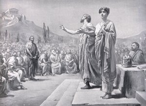 Pericles Pleading for Aspasia, illustration from 