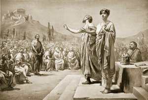 Pericles Pleading for Aspasia, illustration from 