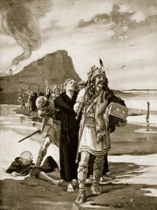The Plunder of Lindisfarne, illustration from 