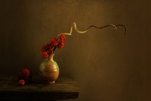 Dark Botanical Still Life