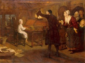 The Child Handel, Discovered by his Parents by Margaret Isabel Dicksee