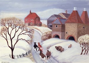 Driving Cows Home in the Snow