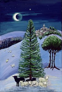 Sheep in a Winter Landscape by Margaret Loxton