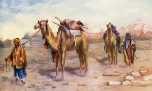 Camels and Drivers outside Damascus