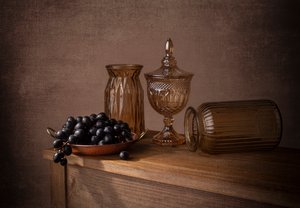 Amber Glass Grapes