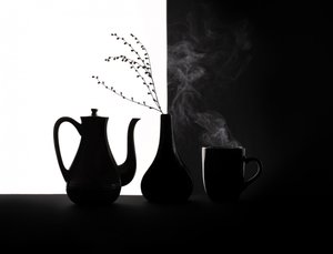 Black White Coffee Still Life
