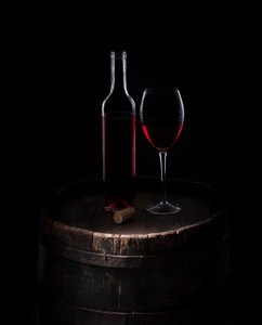 Classic Red Wine Still Life by Margareth Perfoncio