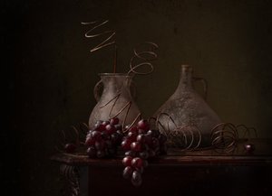 Dark Grapes Still Life by Margareth Perfoncio