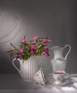 Elegant Tea Time Flowers by Margareth Perfoncio