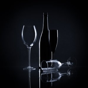 Elegant Wine Still Life by Margareth Perfoncio