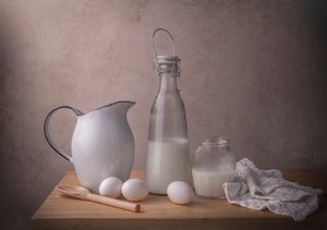 Farmhouse Milk and Eggs by Margareth Perfoncio