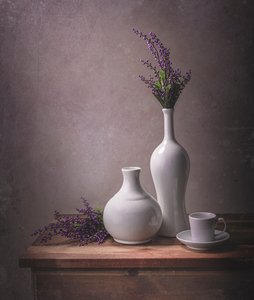 Lavender Vases Still Life