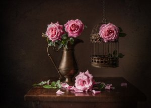 Moody Rose Still Life