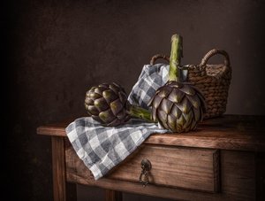Rustic Artichoke Still Life