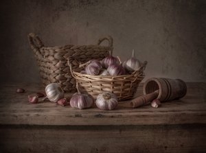 Rustic Garlic Still Life by Margareth Perfoncio