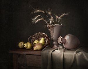 Rustic Harvest Still Life by Margareth Perfoncio