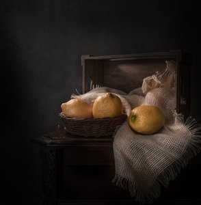 Rustic Lemon Still Life by Margareth Perfoncio