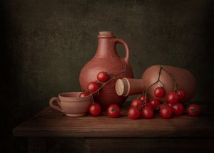 Rustic Tomato Still Life by Margareth Perfoncio