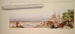 The Spiess Zodiac Airship, Published by Mabileau, Paris