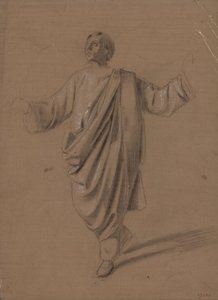 Academic Study of a Male Figure by Marià Fortuny Marsal