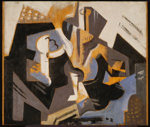 Cubist Still Life in Blue and Grey
