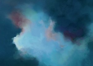 Abstract Blue Haze by Maria Borglund