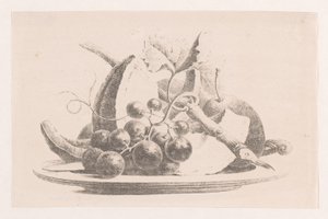 Fruits on a Plate by Maria Geertruida de Goeje Barbiers (attributed to)