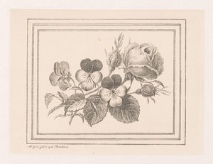 Rose and Violets by Maria Geertruida de Goeje Barbiers