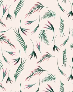 Tropical leaves in Pink, 2020 by Marianna Kulukundis