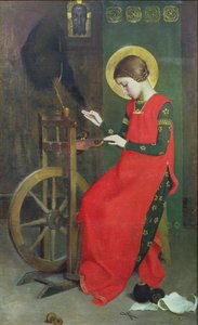 St. Elizabeth of Hungary Spinning Wool for the Poor by Marianne Stokes