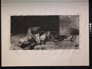 Arab Watching over the Body of His Friend by Mariano Fortuny y Marsal