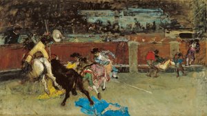 Bullfight. Wounded Picador by Mariano Fortuny y Marsal