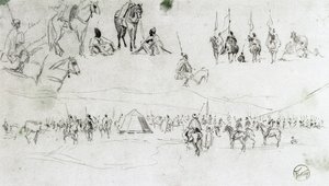 Landscape with Spanish military and Moors