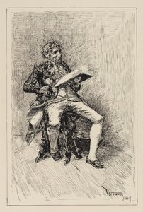 Seated Man Reading Book