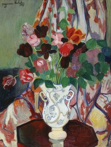 Vase with Tulips by Marie Clementine (Suzanne) Valadon