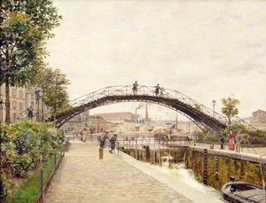 The Saint-Martin Canal by Marie Francois Firmin Girard