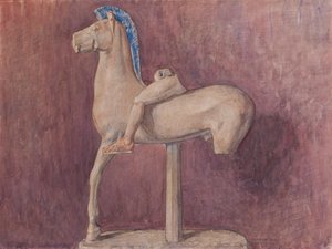 Horse with rider (Acropolis Museum inv. 700) by Marie Henriques