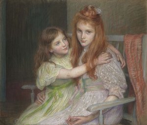 Two girls sitting on a bench