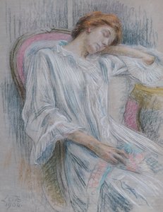 Young Woman Asleep in a Chair by Marie Louise Catherine Breslau