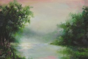 Misty Morning River