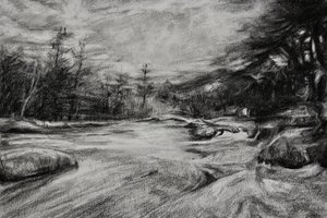 Moody River Charcoal by Marina Kozyr