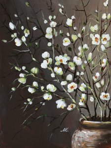White Blossoms in Vase