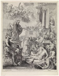 St. Francis Xavier Raising a Dead Person to Life (S. Franciscus Xavierivs Indiae orientalis Apostolvs) by Marinus Robyn van der Goes
