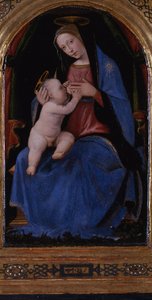 Triptych, central panel: Enthroned Maria lactans, 1500 by Mariotto Albertinelli