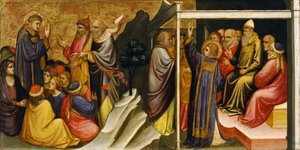 Predella Panel: Saint Stephen Before the High Priest and Elders of the Sanhedrin