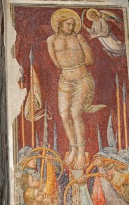 St Sebastian, fresco by Mariotto di Nardo, Church of Santa Maria Maggiore, Florence