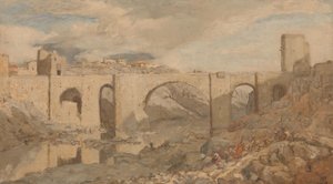 Bridge near Toledo by Marius Alexander Jacques Bauer